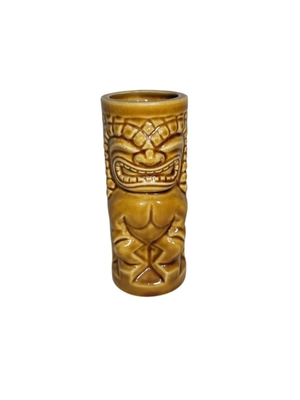 Vintage Tiki Mug in BrownOrchids of Hawaii Tiki Mug Luau Decor Japan Vintage 6”